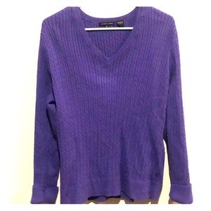 purple preppy knitted sweater